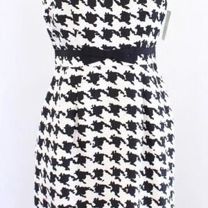 Kate Spade Black and White Floral Midi Dress